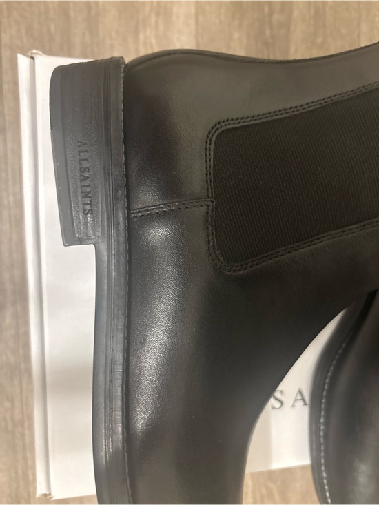 New AllSaints Black Leather Chelsea Chukka Boots